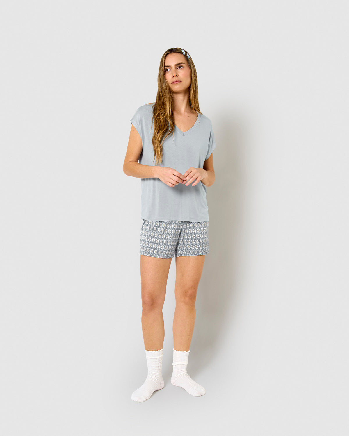 Pijama corto viscosa frodo agua marina