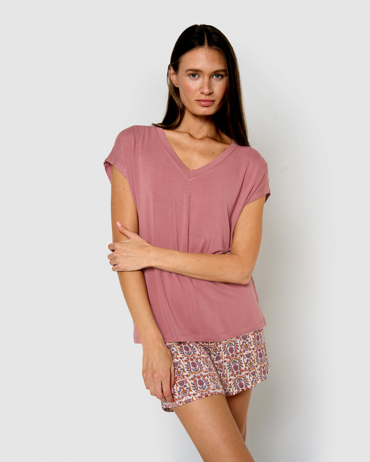 Pijama corto viscosa mia rosa