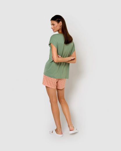 Pijama corto viscosa arubi verde