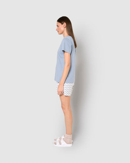 Pijama corto algodón arubi azul