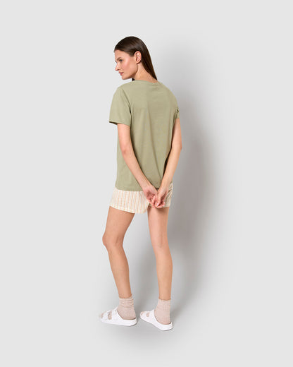 Pijama corto algodón rita verde