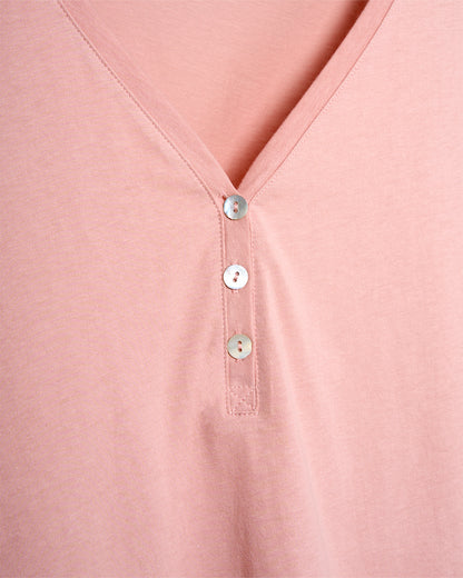 Pijama corto algodón zurich rosa palo