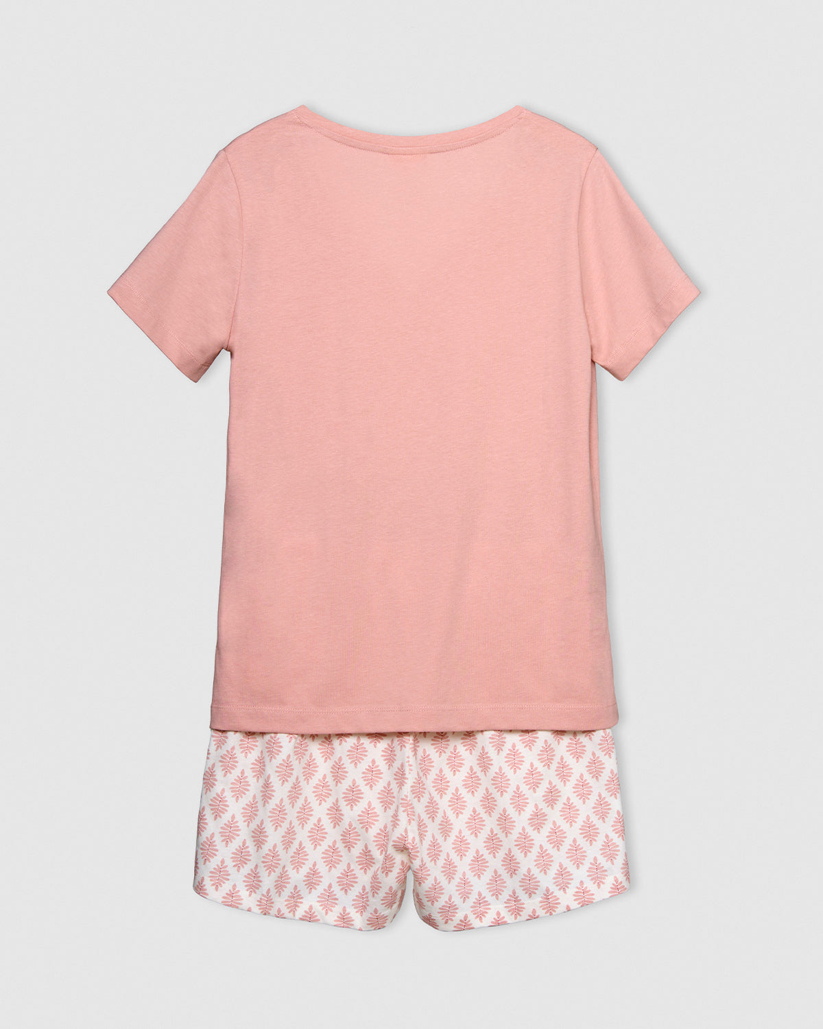 Pijama corto algodón zurich rosa palo