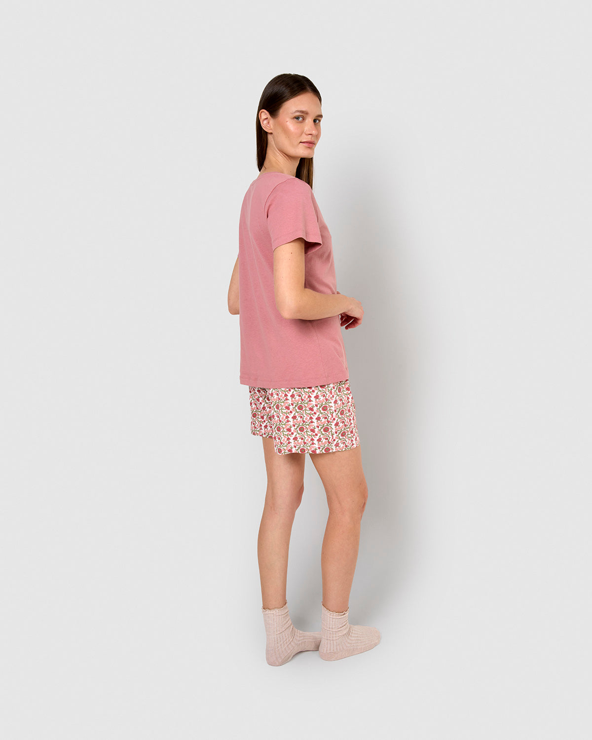 Pijama corto algodón amazonas rosa