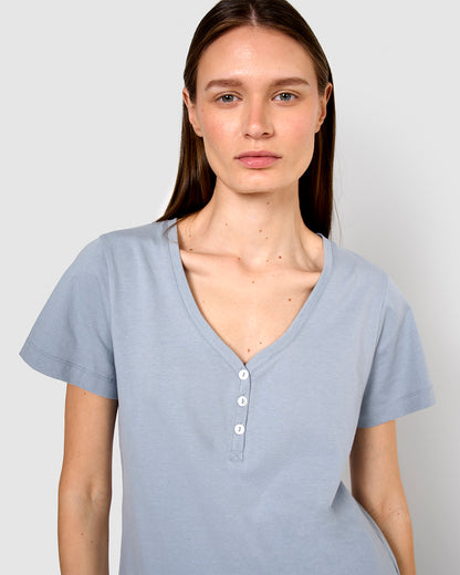 Pijama corto algodón elora índigo
