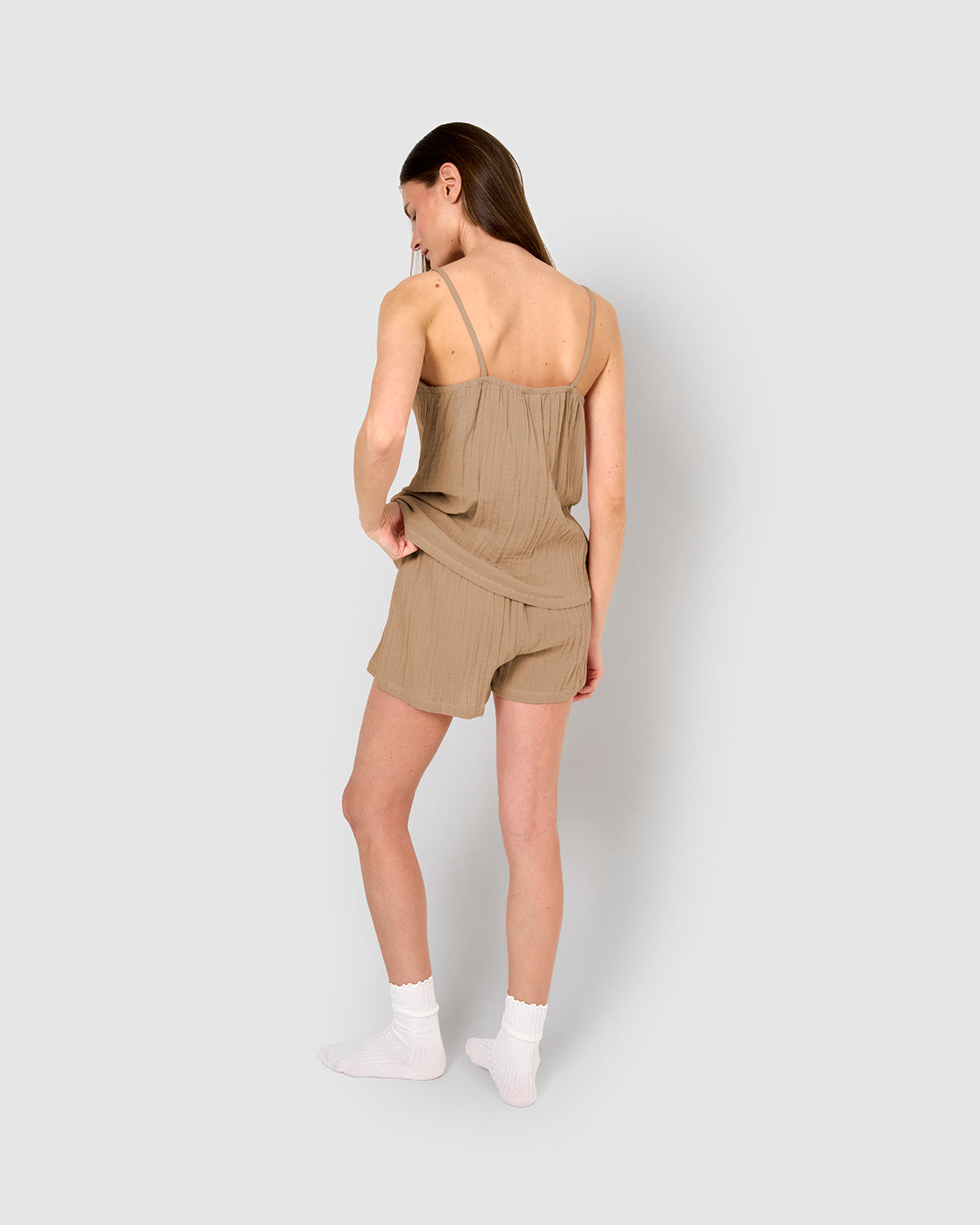 Pijama corto muselina tirante cuerda