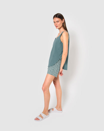 Pijama tirantes algodón diya azul agua