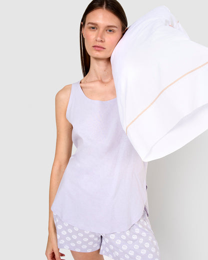 Pijama tirantes algodón sore azul grisáceo