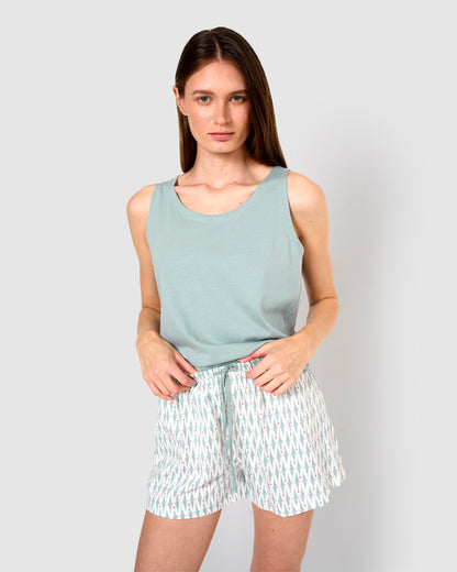 Pijama tirantes algodón noruega azul