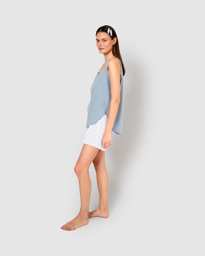 Pijama tirantes algodón verso índigo