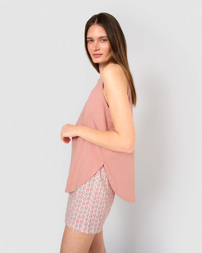 Pìjama tirantes algodón febo rosa