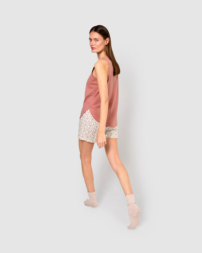 Pijama tirantes algodón merchi rosa