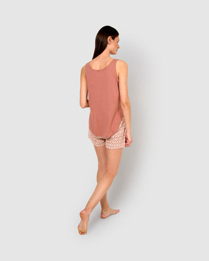 Pijama tirantes algodón tara rosette