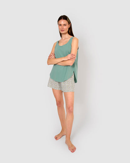 Pijama tirantes algodón clarita verde
