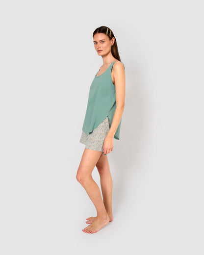 Pijama tirantes algodón clarita verde