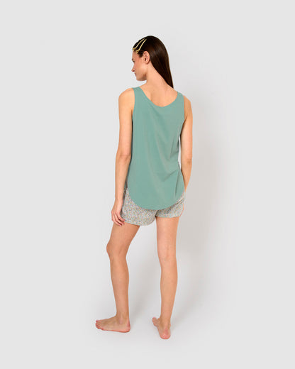 Pijama tirantes algodón clarita verde