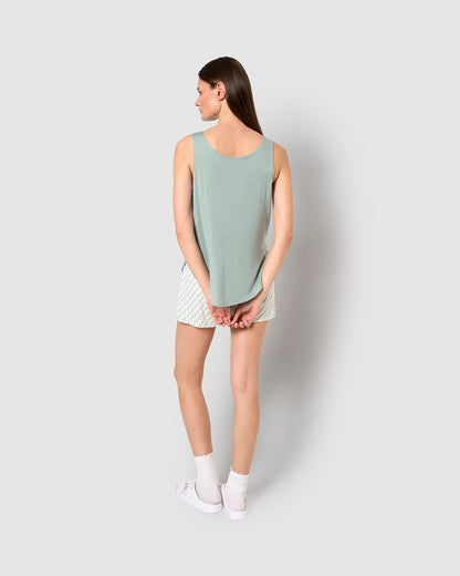 Pijama tirantes viscosa nerdana verde