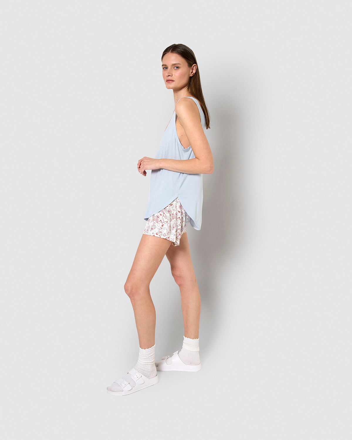 Pijama tirantes viscosa campiña índigo