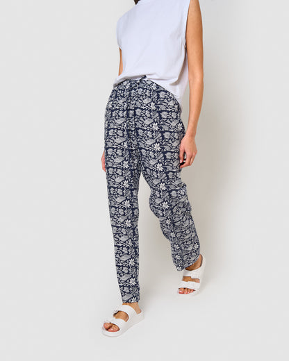 Pantalón viscosa mikonos azul marino
