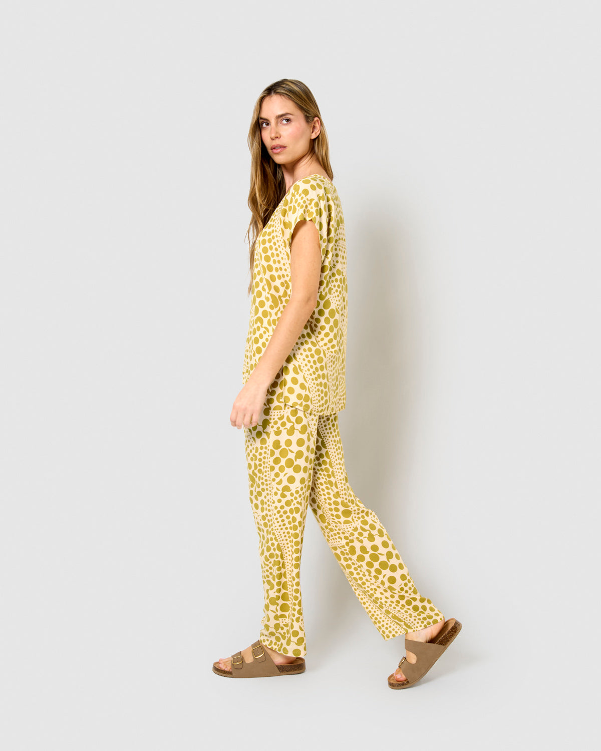 pantaloni in viscosa al limone Terito