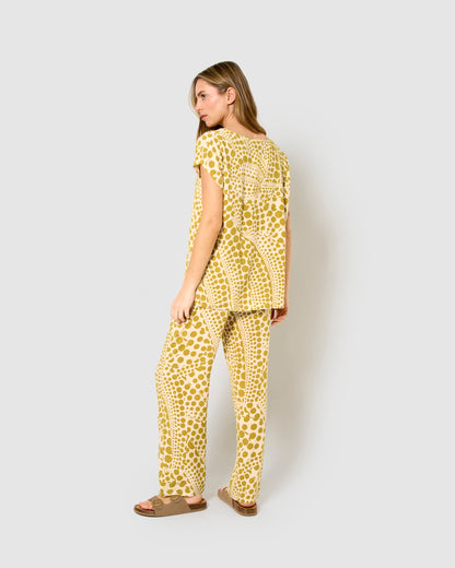 pantaloni in viscosa al limone Terito
