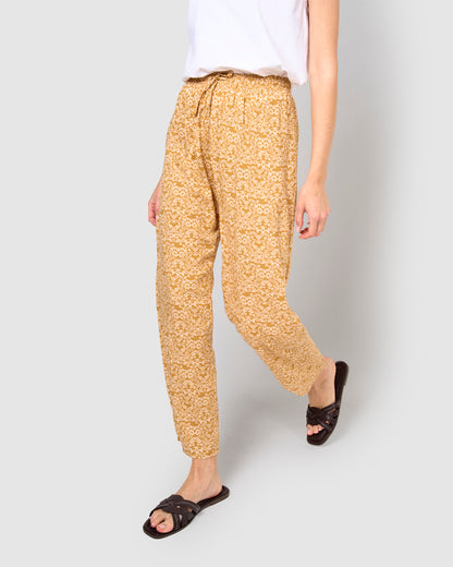 Pantalón viscosa emeral ocre
