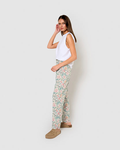 Pantalón viscosa zanzibar rosa