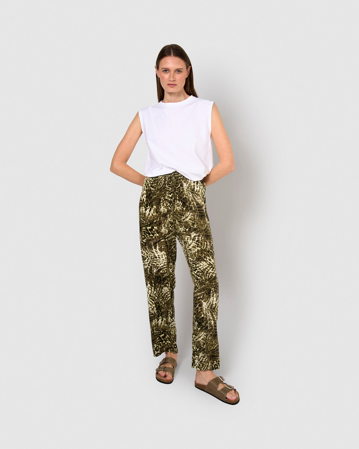 Pantalón viscosa jai verde