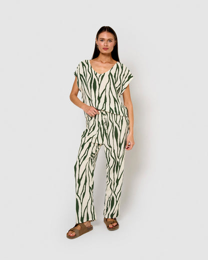 Pantalón viscosa knoller verde menta