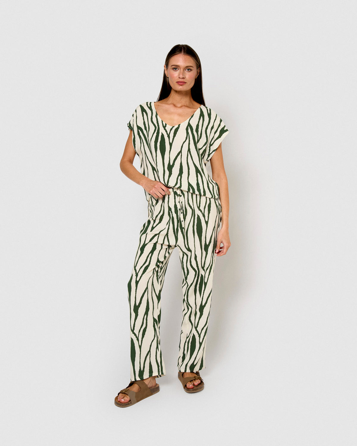 Blusa viscosa knoller verde menta
