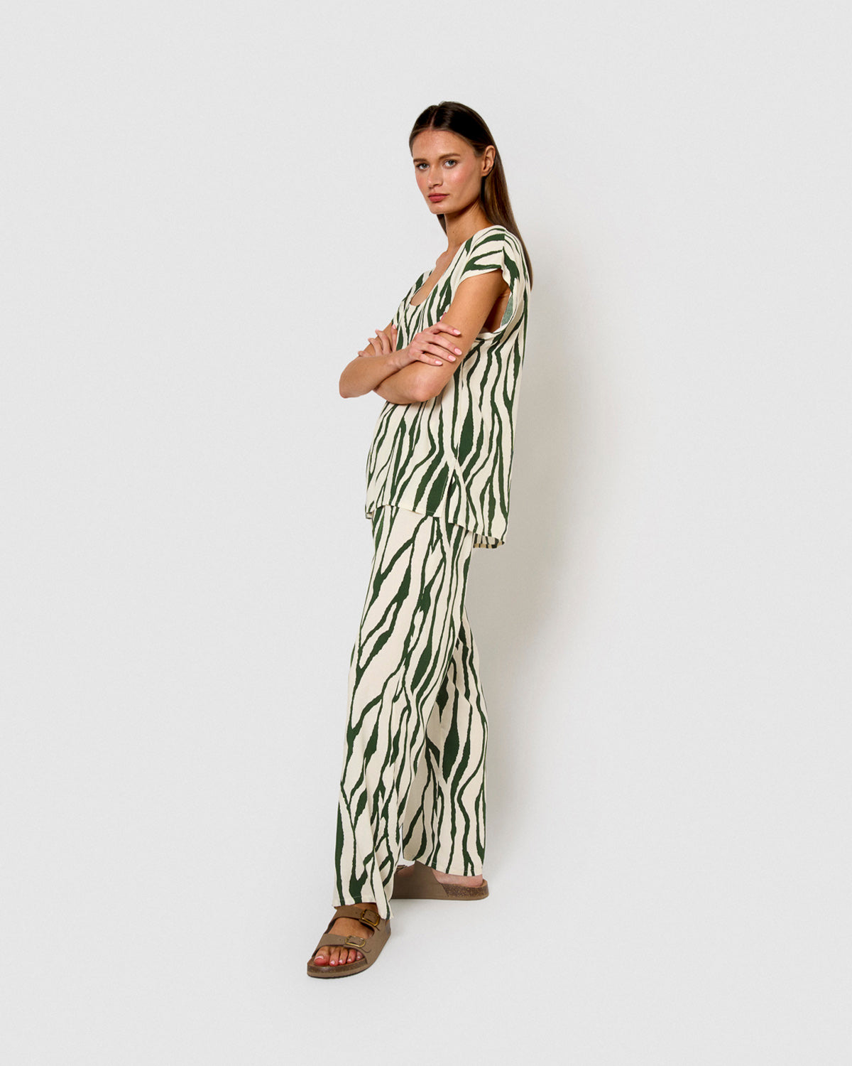 Blusa viscose knoller verde menta