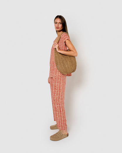 Blusa viscose oveta teja