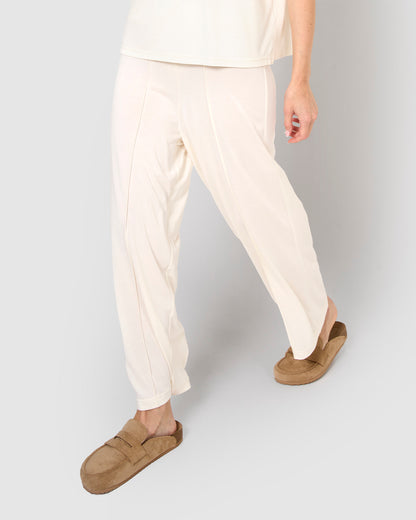 Pantalón crop fluido natural