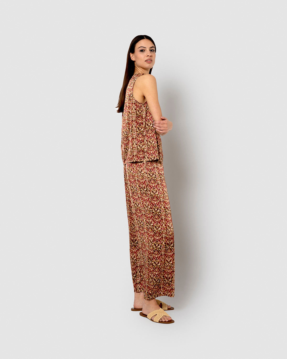 Set satinado railay rojo