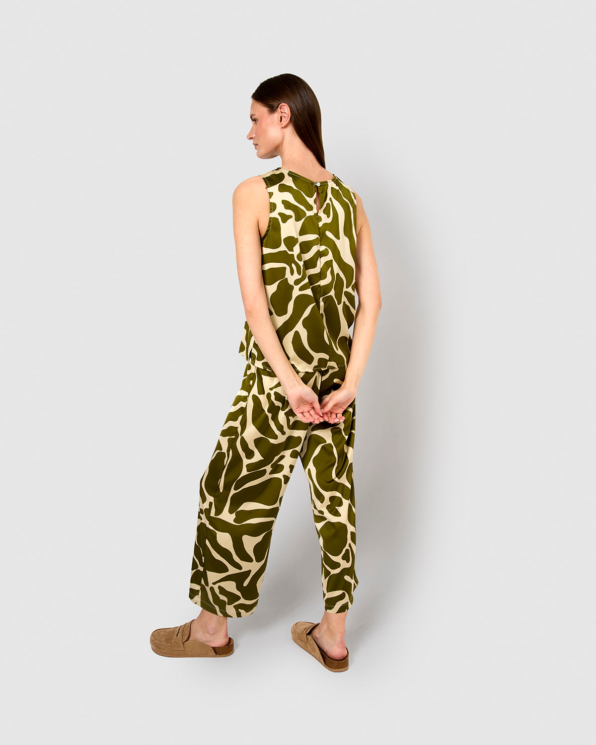 Set satinado mesy verde