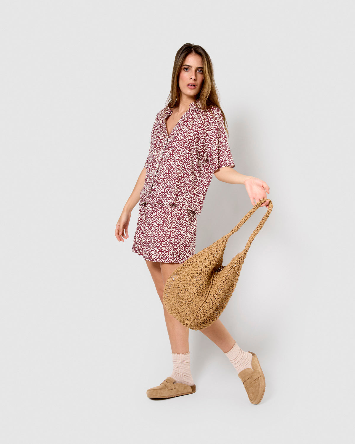Set de viscose bosco tinto