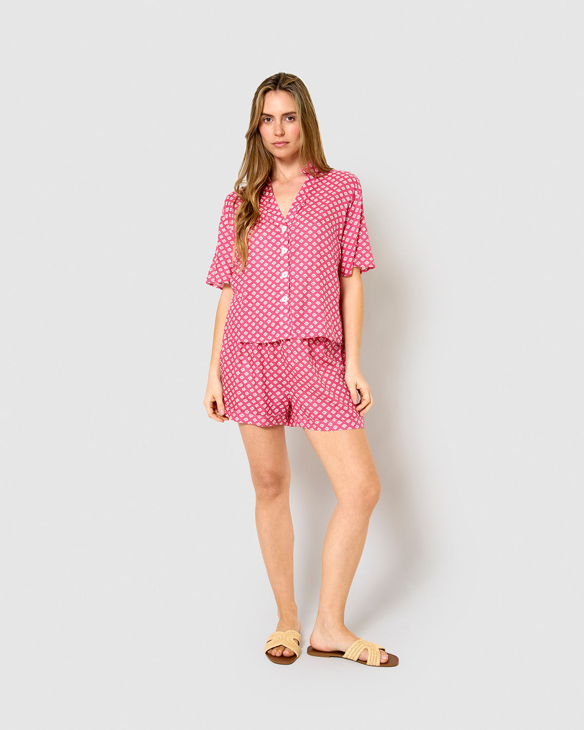 Set de viscose neville rosa