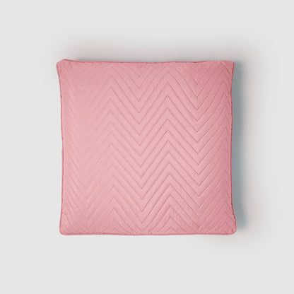 Cojín liso zig-zag malva