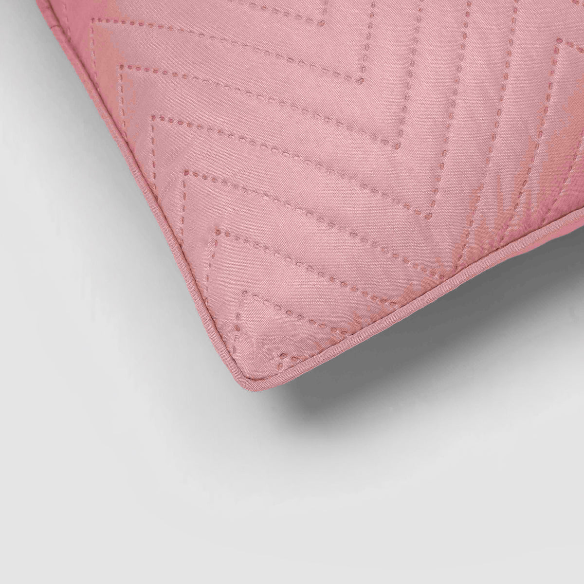 Cojín liso zig-zag malva