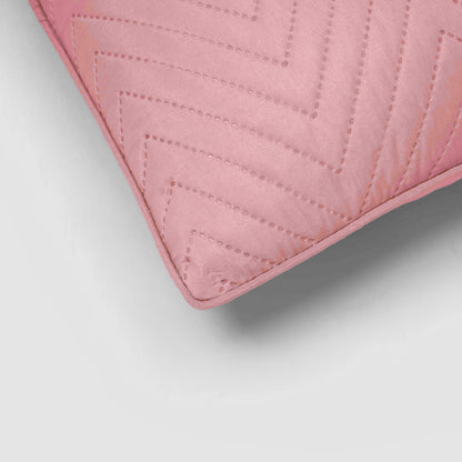 Cojín liso zig-zag malva