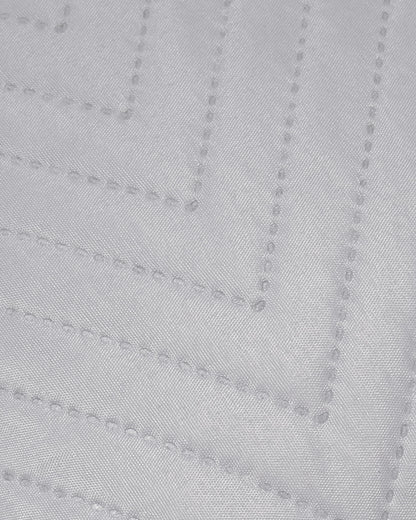 Cojín liso zig-zag gris perla