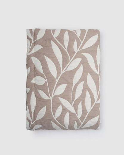 Colcha doble tela jacquard avelia arena