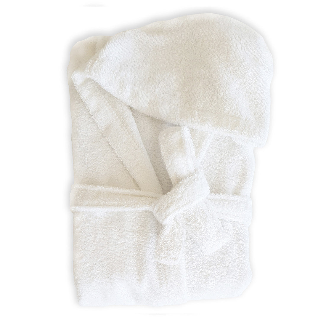 Albornoz liso Blanco 450gr Niños