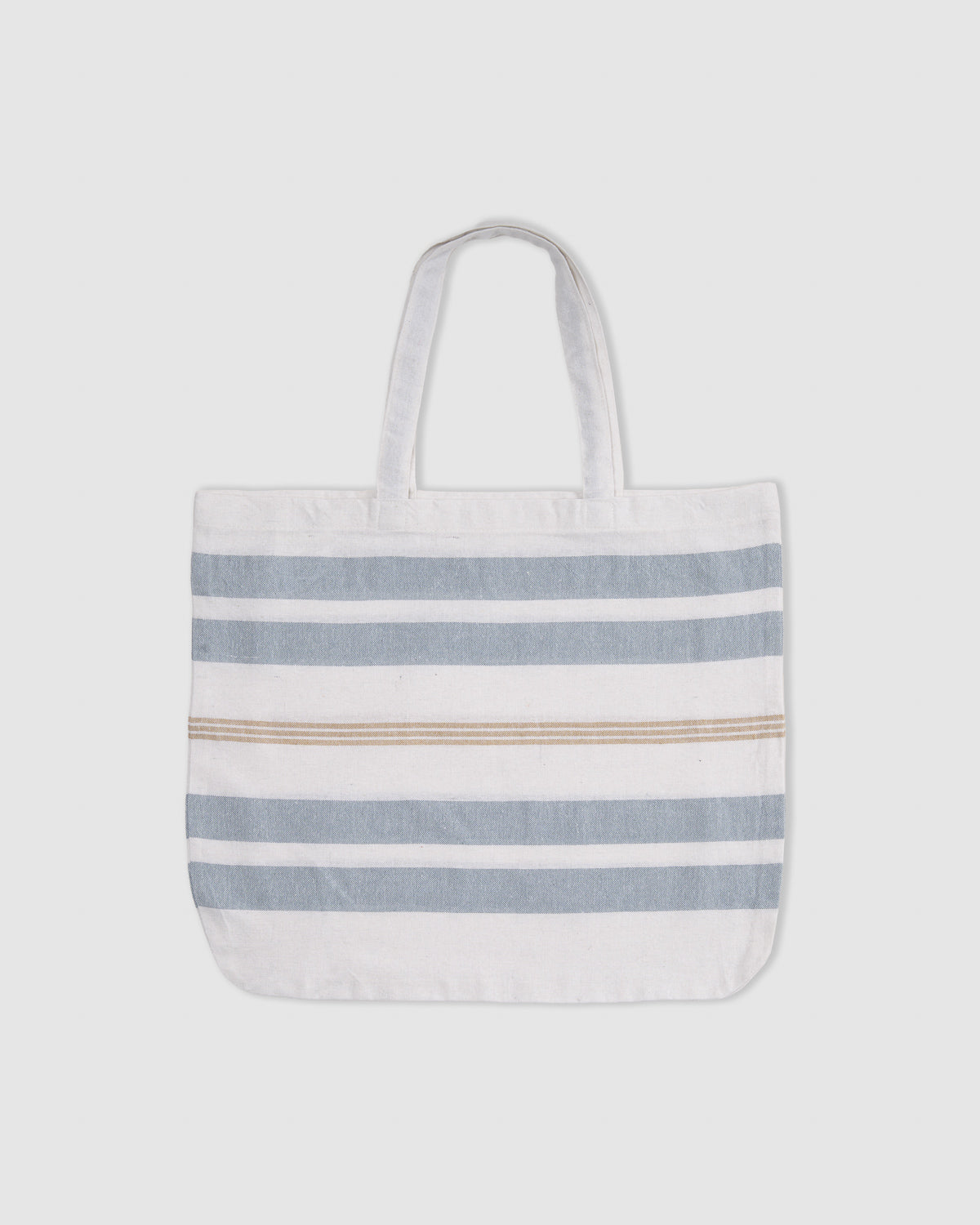 Pack bolso + toalla pareo algodón raya velour azul agua