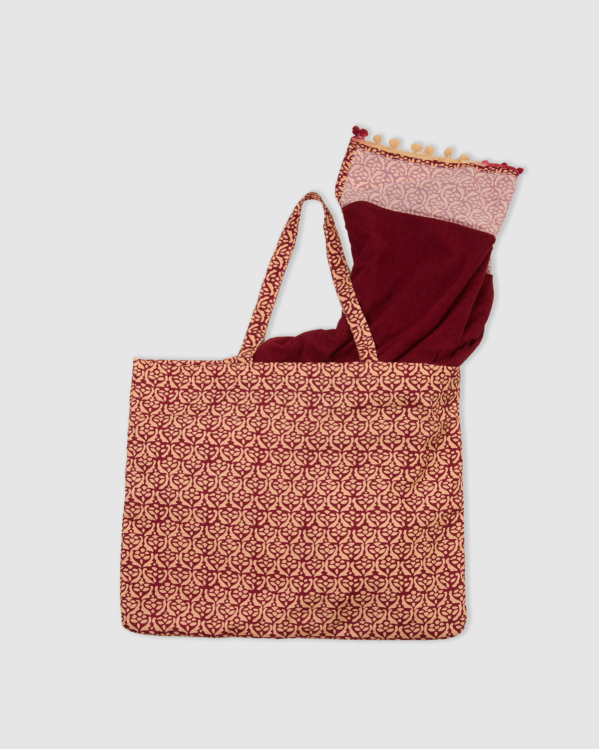 Pack bolso + toalla pareo bosco buganvilla