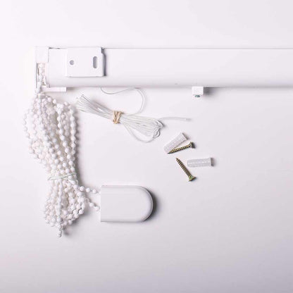 Cortina romana branca Style17 com corrente