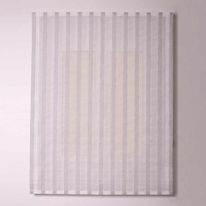 Cortina romana Style37 branca e cinza com corrente.