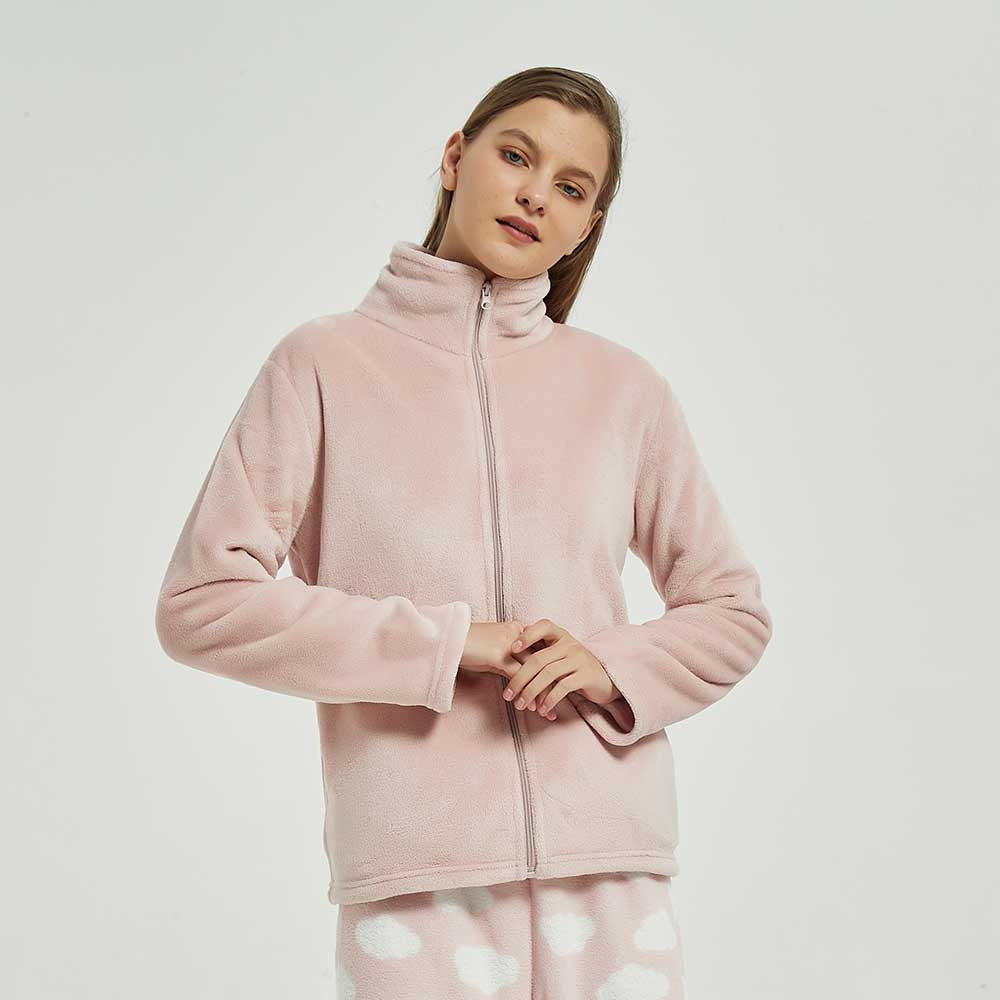 Sudadera terciopelo rosa palo
