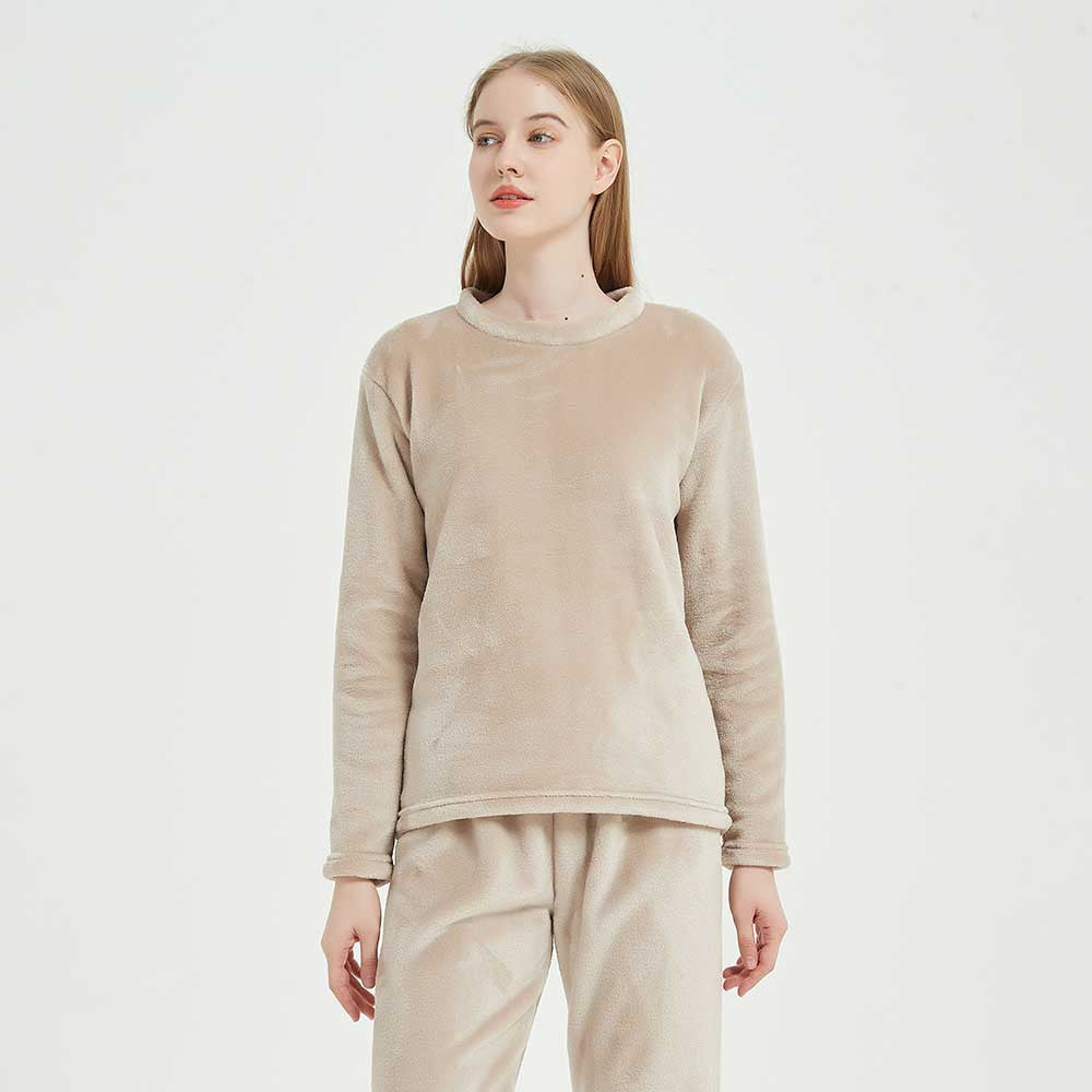 Pijama terciopelo beige