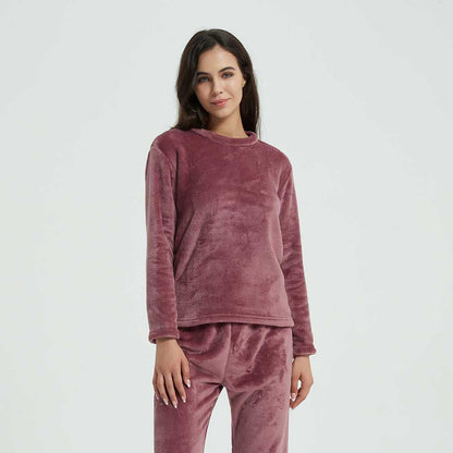 Pijama terciopelo malva rosa
